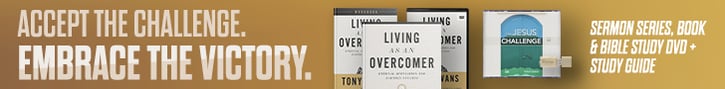 The Jesus Challenge sermon series, Living as an Overcomer book, and Bible study DVD + study guide