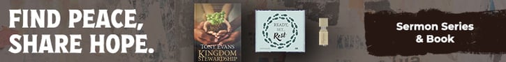 Find peace, share hope. Current offer: Ready, Set...Rest sermon series and Kingdom Stewardship book