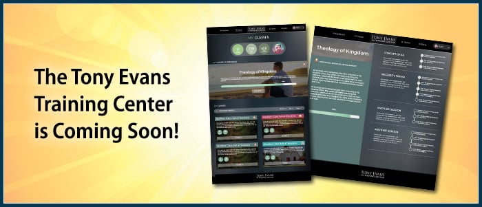 The Tony Evans Training Center is coming soon!