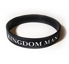 Kingdom Man Embossed Wristband - Black